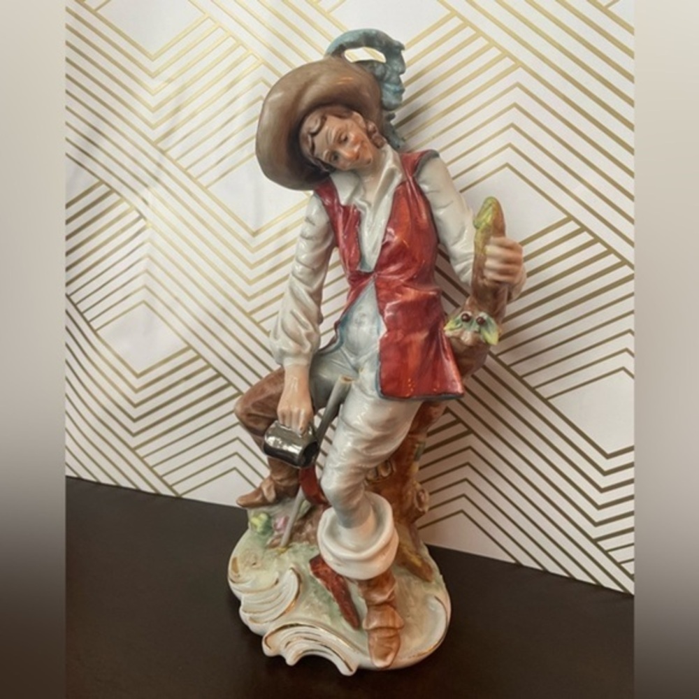 Unique Porcelain Reclining Drunk male